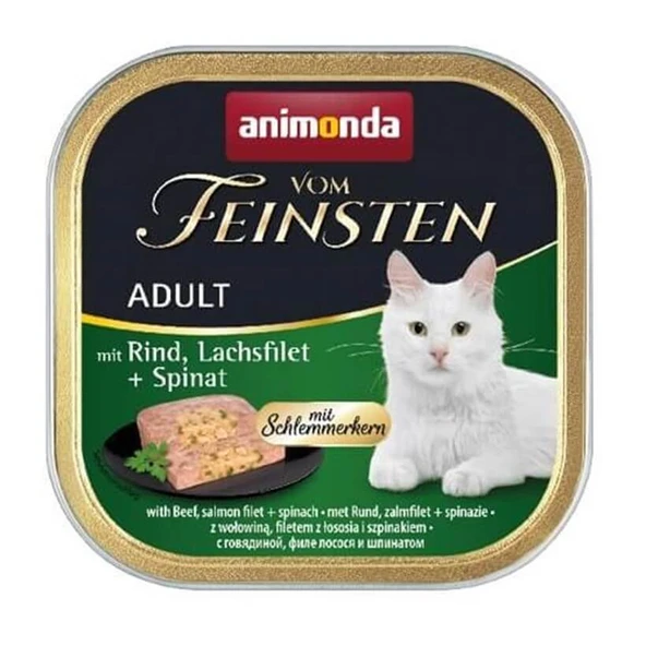 Animonda Vom Feinsten Sığır Somon Ispanaklı Kedi Konservesi 100 Gr ürün görseli 1