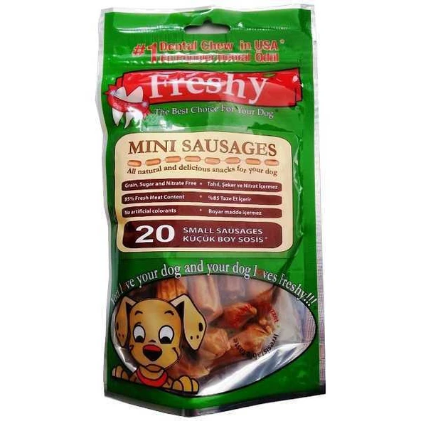 Freshy Mını Sausages Small Küçük Boy Sosis Köpek Ödülü 100 gr ürün görseli 1