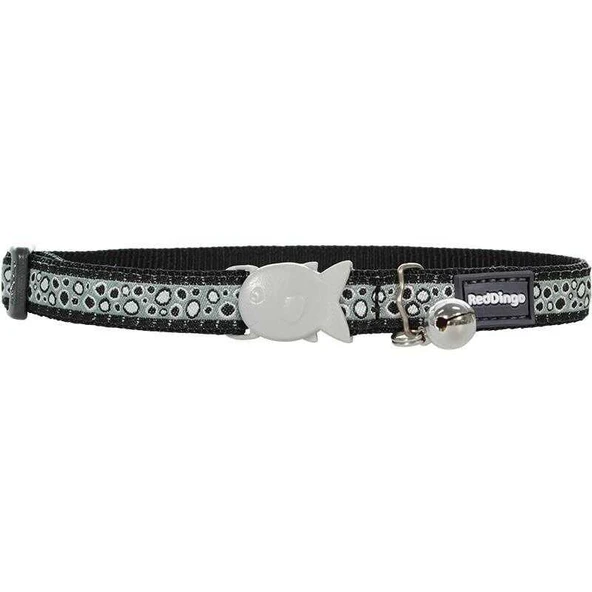 Reddingo Bedrock Desenli Siyah Kedi Boyun Tasması 12 mm ürün görseli 1
