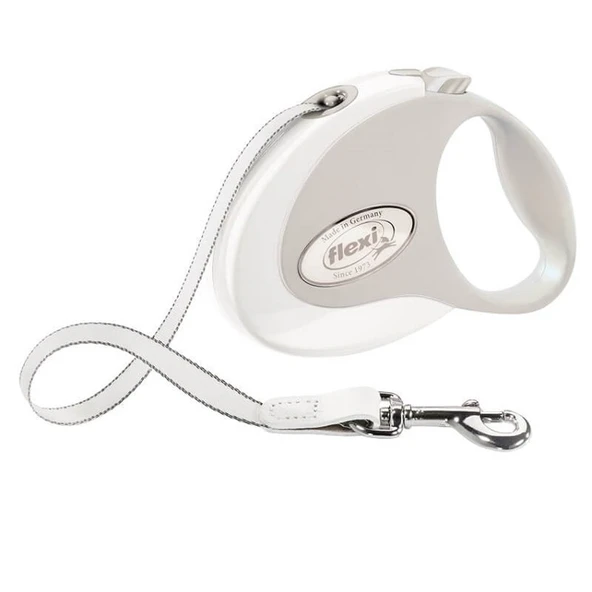 Flexi Style Small Şerit Otomatik Köpek Tasması Beyaz 3 Metre ürün görseli 1