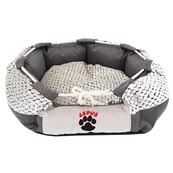 Lepus Kedi ve Köpek İp Ayarlı Simit Yatak 35X20 Cm ürün görseli 1