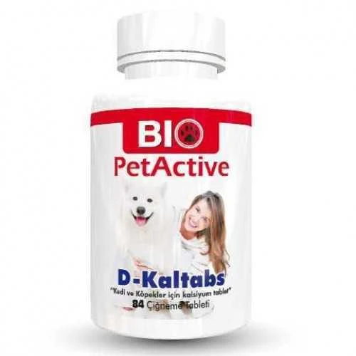 Bio PetActive D Kaltabs Kedi ve Köpekler İçin Kalsiyum 84 Tablet ürün görseli 1
