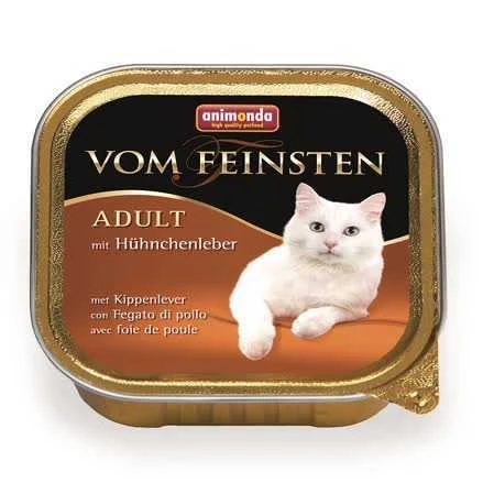 Animonda Vom Feinsten Classic Tavuklu ve Ciğerli Yetişkin Kedi Konserve Maması 100gr ürün görseli 1
