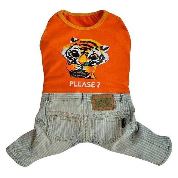 Doggy Dolly Turuncu Tişörtlü Pantalon Small ürün görseli 1