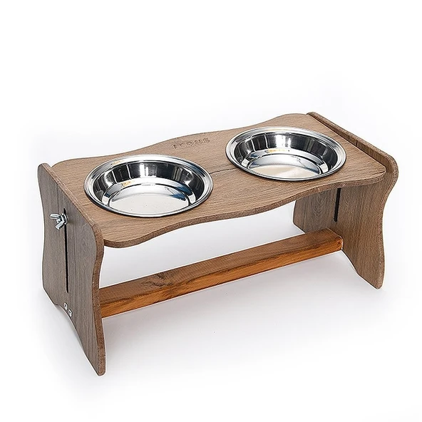 Leon Pet Ayarlı Mama ve Su Kabı 19X38X18 Cm ürün görseli 1