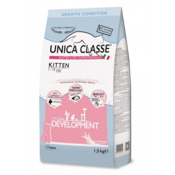 Unica Classe Kıtten Tavuklu Kedi Maması 1.5 Kg ürün görseli 1