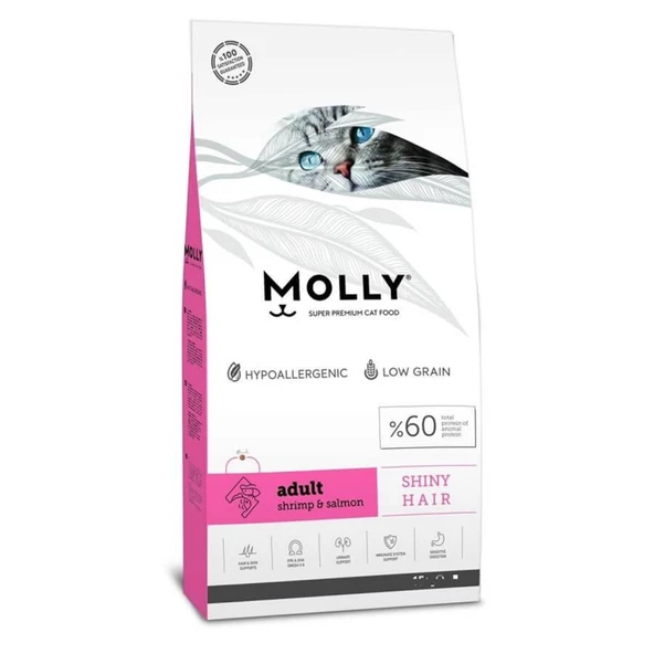 Molly Karidesli ve Somonlu Yetişkin Kedi Maması 15 Kg ürün görseli 1