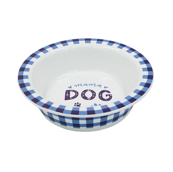 Lepus Renkli Seramik Köpek Mama ve Su Kabı Mavi Beyaz 520 ml ürün görseli 1