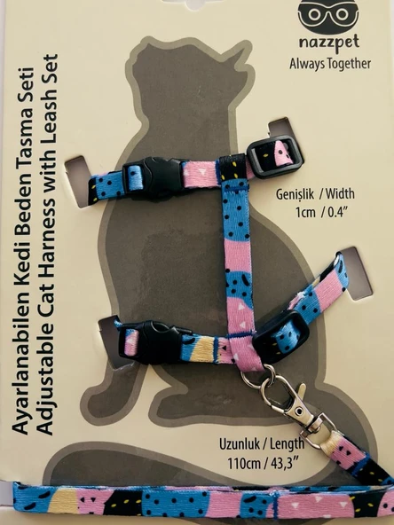 Nazz Kedi Göğüs Tasması Çilekli Pembe ürün görseli 1