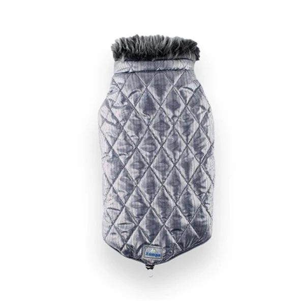 Zampa Shiny Yakalı Kürklü Mont Gri Small ürün görseli 1