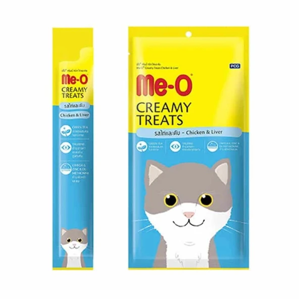 ME-O Creamy Tavuklu ve Ciğerli Kedi Ödülü 4x15 Gr ürün görseli 1