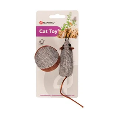 Flamingo Juns Top ve Fare Kedi Oyuncağı 7,8 Cm ürün görseli 1