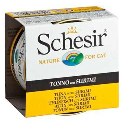 Schesir Ton Balıklı Ve Yengeç Etli Jöleli Kedi Konservesi 85 Gr ürün görseli 1