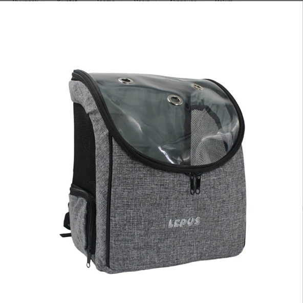 Lepus Backpack Kedi ve Köpek Sırt Çantası Gri 25X30X40 Cm ürün görseli 1