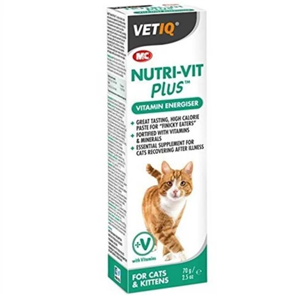 MC VetIQ Nutrivit Plus Kediler İçin İştah Açıcı Vitamin Macunu 70 Gr ürün görseli 1
