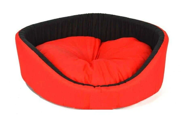 Pet Pretty Butterfly Kedi ve Köpek Simit Yatağı Kırmızı 43x15 Cm ürün görseli 1