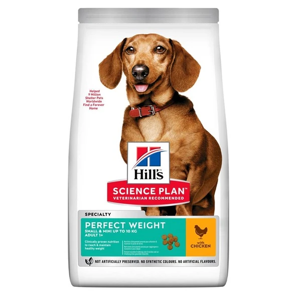 Hills Perfect Weight Tavuklu Small Mini Yetişkin Köpek Maması 1.5 Kg ürün görseli 1