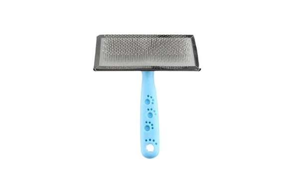 Zampa Slikon Top Başlıklı Kedi ve Köpek Fırçası Large Mavi 14x11.5 Cm ürün görseli 1