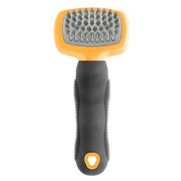 Cat Idea Kedi ve Köpek Banyo Tarağı Sarı 7,5x16,5cm ürün görseli 1