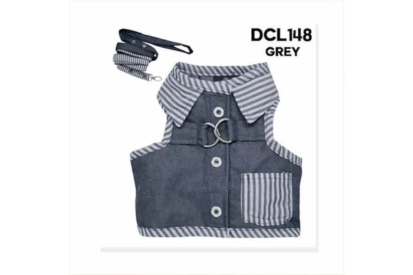 Doggy Dolly Gövde Tasmalı Gri Kıyafet XLarge ürün görseli 1