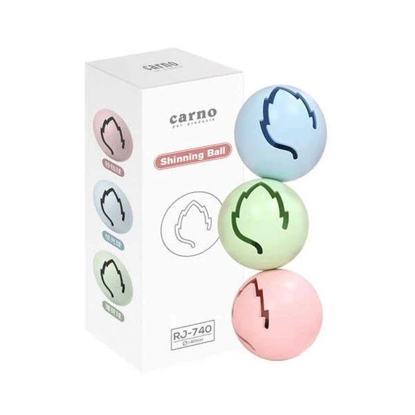 Carno Kedi Oyuncağı Işıklı Plastik Top 3 Lü ürün görseli 1