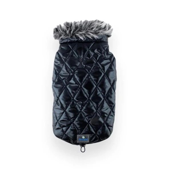 Zampa Shiny Yakalı Kürklü Mont Siyah XLarge ürün görseli 1