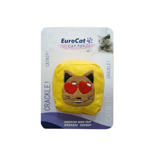 EuroCat Kedi Oyuncağı Kedi Suratlı Küp 6 cm ürün görseli 1