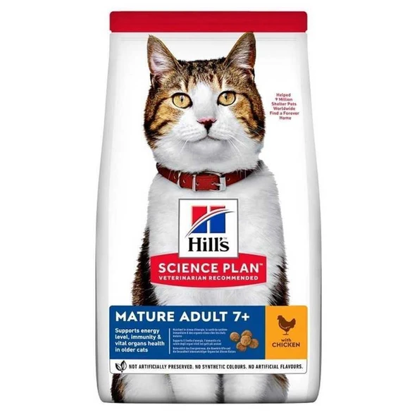 Hills Feline Mature Adult +7 Tavuklu Yaşlı Kuru Kedi Maması 1.5 Kg ürün görseli 1