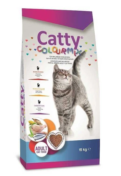 ​Catty Adult Colour Mix Yetişkin Kedi Maması 15 Kg ürün görseli 1