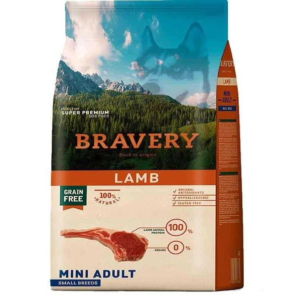 Bravery Tahılsız Kuzu Etli Küçük Irk Köpek Maması 2 Kg ürün görseli 1