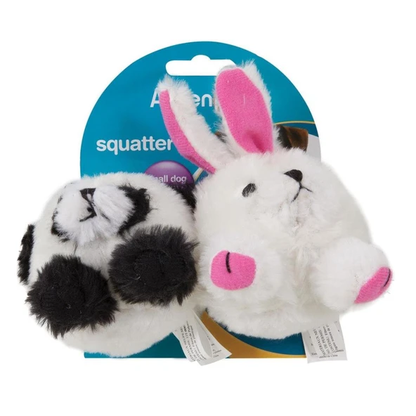 Zoobilee Squatters 2'li Peluş Sesli Köpek Oyuncağı Tavşan Panda ürün görseli 1