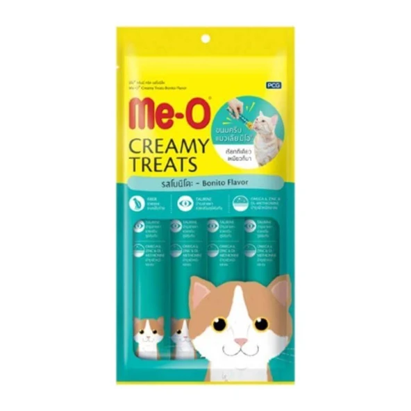 Meo Creamy Treats Kurutulmuş Ton Balıklı Sıvı Kedi Ödülü 4x15 Gr ürün görseli 1