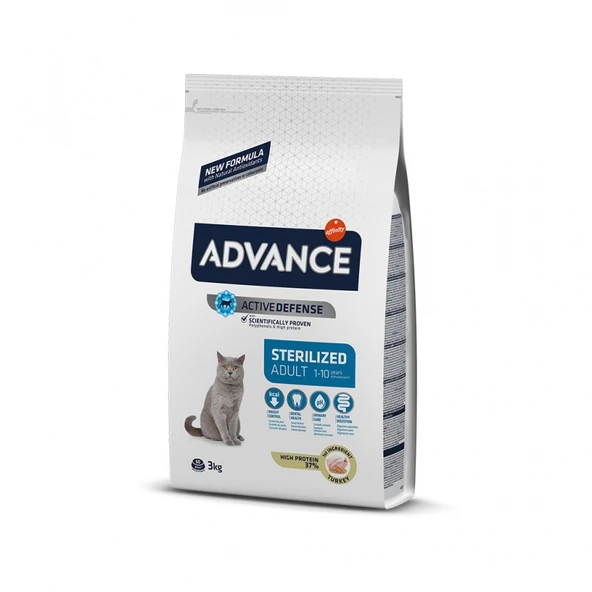 Advance Cat Sterilized Hindili Kısır Kedi Maması 3 kg ürün görseli 1