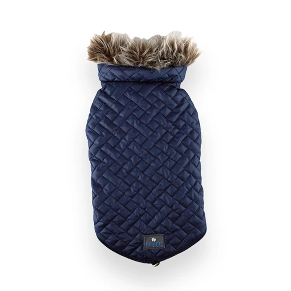 Zampa Supreme Yakalı Kürklü Mont Lacivert XSmall ürün görseli 1