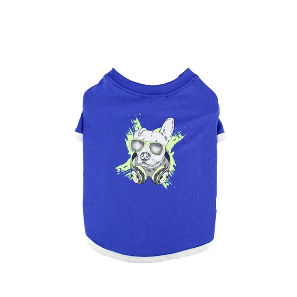 Zampa Cool Dog Neon Baskılı Mavi Kedi Köpek T-Shirt XLarge ürün görseli 1