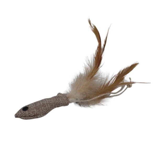 Zampa Çevre Dostu Tüylü Balık Kedi Oyuncağı 20 Cm ürün görseli 1