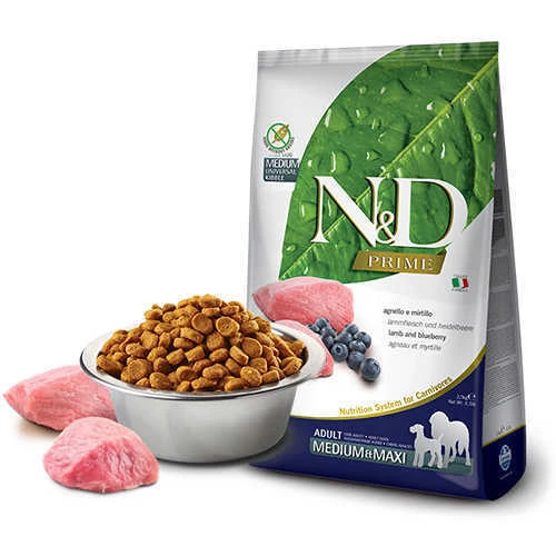 N&D Kuzu Etli Yaban Mersinli Tahılsız Medium Maxi Köpek Maması 2.5 Kg ürün görseli 1