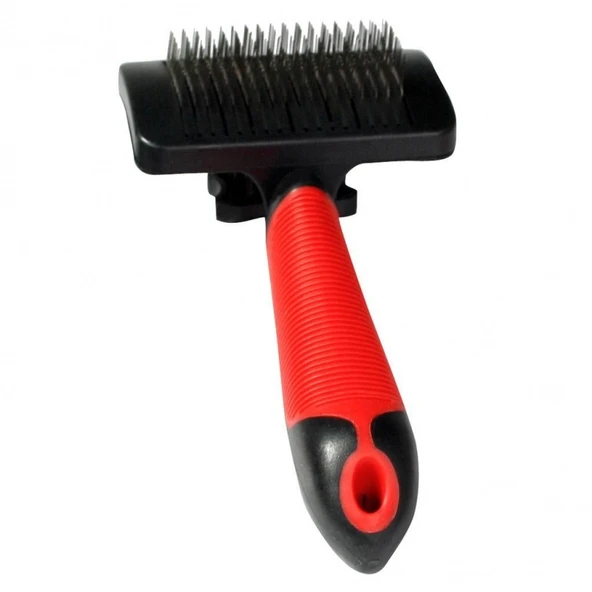 Karlıe Kedi Köpek Fırçası Kırmızı Siyah 18,5X10,5 Cm ürün görseli 1