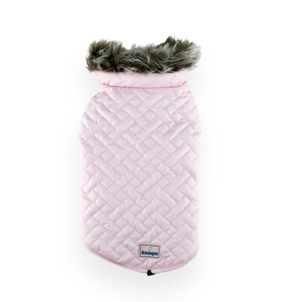 Zampa Supreme Yakalı Kürklü Mont Pembe 2XSmall ürün görseli 1