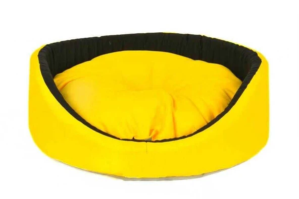 Pet Pretty Butterfly Kedi ve Köpek Simit Yatağı Sarı 43x15 Cm ürün görseli 1