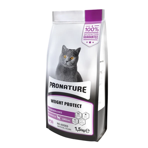 Pronature Kilo Kontrolü İçin Tavuklu ve Pirinçli Kısırlaştırılmış Yetişkin Kedi Maması 1.5 Kg ürün görseli 1