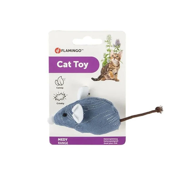 Flamingo Catnipli Peluş ve Sesli Fare Kedi Oyuncağı ürün görseli 1
