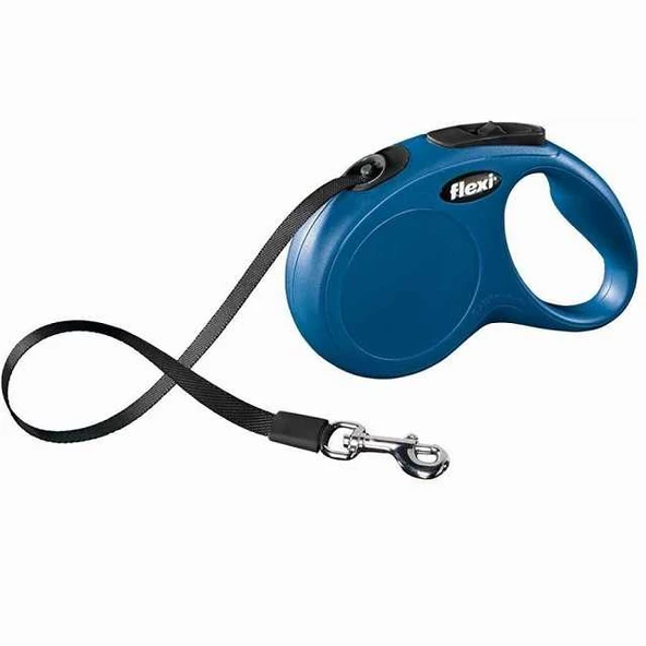 ​Flexi New Classic Kordon Small Otomatik Gezdirme Mavi 5 Metre ürün görseli 1