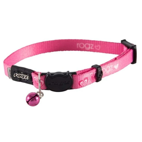 Rogz Catz KiddyCat Halsband Roze Hearts Kedi Boyun Tasması ürün görseli 1