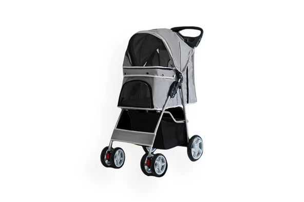 Zampa Favorite Kedi ve Köpek Arabası Gri 46x78x99 Cm ürün görseli 1