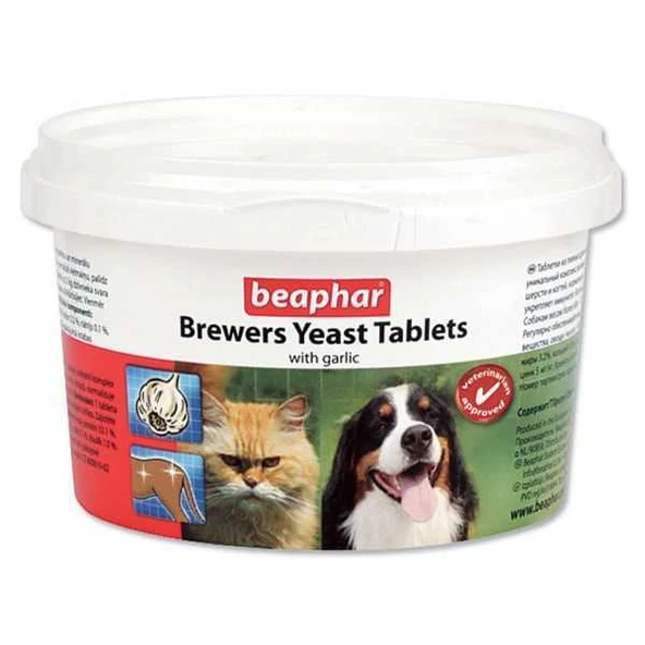 Beaphar Kedi ve Köpekler için Brewers Yeast Sarımsaklı Tablet 250 Adet ürün görseli 1