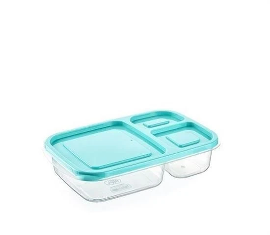 AMS NET® 3 Bölmeli Sefer Tası Pratik Kolay Gıda Diyet Saklama Erzak Kabı - Resim 6