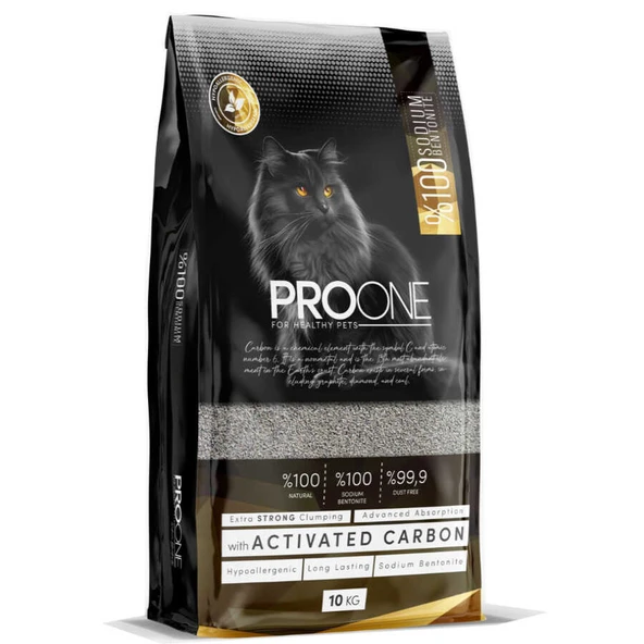 Pro One Aktif Karbonlu Topaklanan Kedi Kumu 10 lt ürün görseli 1
