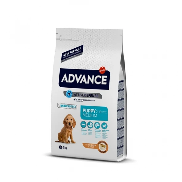Advance Puppy Protect Tavuklu Pirinçli Orta Irk Yavru Köpek Maması 3 Kg ürün görseli 1