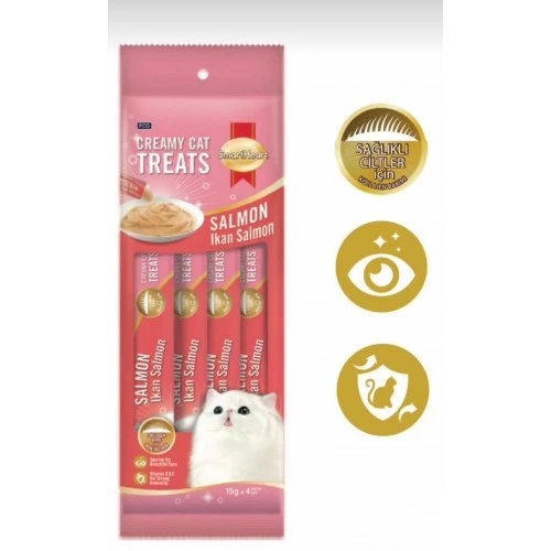 SmartHeart Krema Somon Lezzetli Kedi Ödülü 4x15 Gr ürün görseli 1